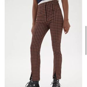 URBAN OUTFITTERS SOLD OUT Tessa plaid notched pant